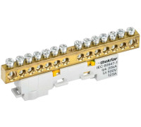 Шина PE дюймземлядюйм неизол. на универс. держ. 8х12-14-Ж TEKFOR IEK TF-NN20-14-DL-K05