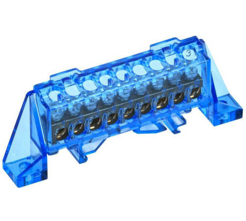 Шина нулевая N в комб. изол. дюймСтойкадюйм 6х9-9-С TEKFOR IEK TF-NN10-09-DP-K07