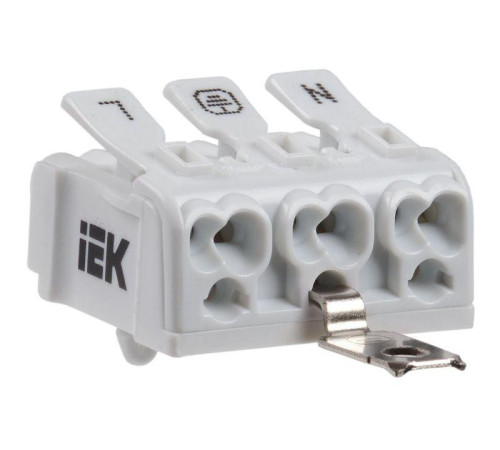 Клемма пружинная соединительная КСПнз3-L+N+PE IEK UKZ-B06-3P-F1-E1-10 Клемма пружинная соединительная КСПнз3-L+N+PE IEK UKZ-B06-3P-F1-E1-10