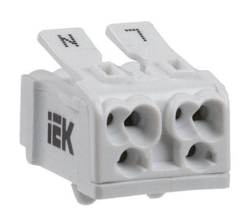 Клемма пружинная соединительная КСПн2-L+N IEK UKZ-B06-2P-F1-E0-10 Клемма пружинная соединительная КСПн2-L+N IEK UKZ-B06-2P-F1-E0-10