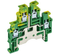 Колодка клеммная CTS-ML-PEN земля 2 ур. 4кв.мм IEK YCT13-03-2-K52-004