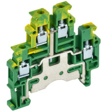 Колодка клеммная CTS-ML-PEN земля 2 ур. 4кв.мм IEK YCT13-03-2-K52-004