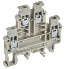 Колодка клеммная CTS-ML 2 ур. 4кв.мм сер. IEK YCT13-00-2-K03-004