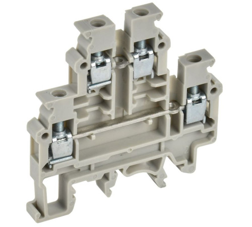 Колодка клеммная CTS-ML 2 ур. 4кв.мм сер. IEK YCT13-00-2-K03-004