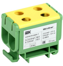 Клемма вводная силовая КВС 6-50 кв.мм. 2-ряд. PE IEK YZN23-050-K52