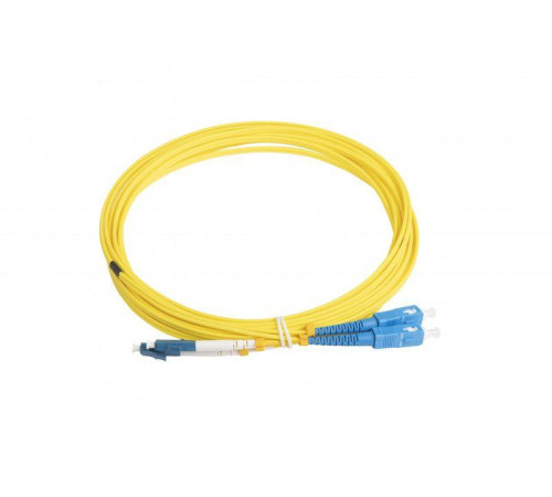 Патч-корд FC-D2-9-LC/UR-SC/UR-H-5M-LSZH-YL (FC-9-LC-SC-UPC-5M) вол.-опт. SM 9/125 (OS2) LC/UPC-SC/UPC duplex LSZH 5м Hyperline 28390