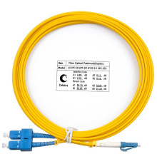 Шнур оптический FOP(d)-9-LC-SC-3m duplex LC-SC 9/125 sm 3м LSZH Cabeus 7354c