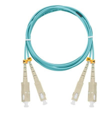 Патч-корд NMF-PC2M3C2-SCU-SCU-001 волоконно-оптический соед. многомод. 50/125мкм стандарта ОМ3 SC/UPC-SC/UPC двойн. LSZH нг(В)-HFLTx 2мм аква 1м NIKOMAX NMF-PC2M3C2-SCU-SCU-001