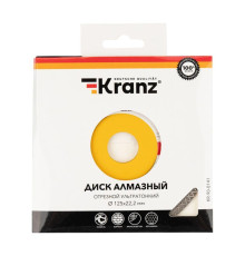 Диск алмазный отрезной ультратонкий 125x22.2мм Kranz KR-90-0141