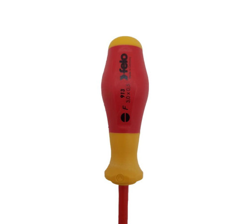 Отвертка диэлектрическая шлицевая SL3.0х0.5х100 Felo 91303090