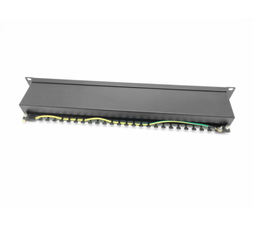 Патч-панель 19 1U экранированная кат.5e 24 порта RJ-45 Dual IDC TOKOV Eletrcic TKE-PP-5E-1U-24P-STP