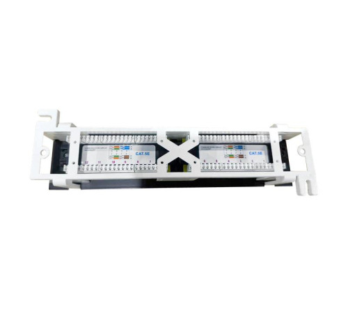 Патч-панель настенная 12 портов RJ-45. UTP. Cat.5e TOKOV Eletrcic TKE-WMPP-5E-1U-12P-UTP