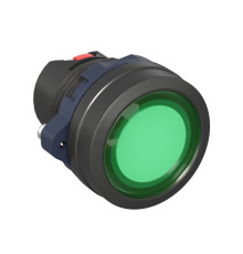 Головка кнопки плоская прозрачная с фиксацией зел. DKC M22P-FLLGP