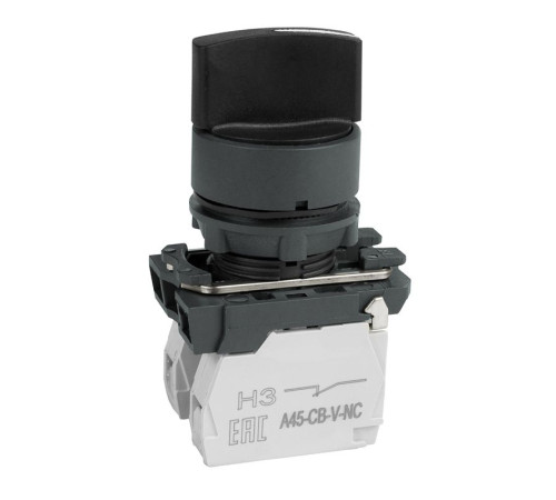 Переключатель OptiSignal D22 C5-S-53 3 позиции с возвратом пластик 2НО XB5AD53 КЭАЗ 332187