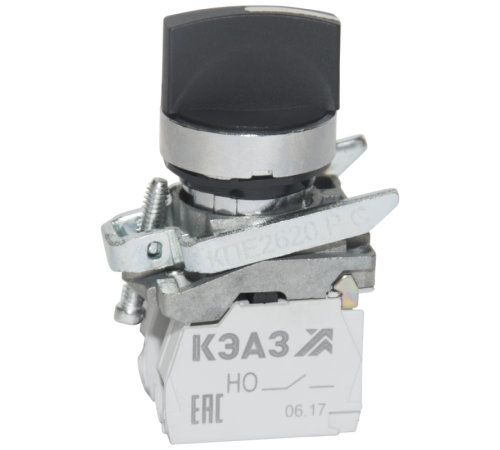 Переключатель КПЕ2620РС 2но+0нз ручка фикс 3поз IP65черн. КЭАЗ 248266