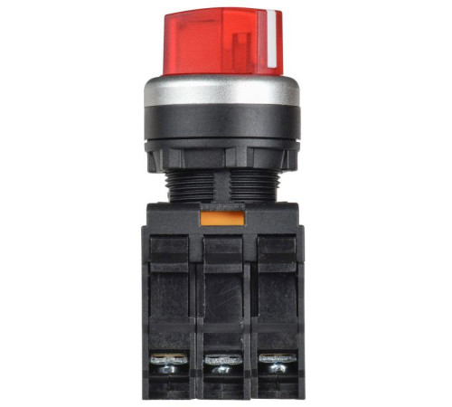 Переключатель 2 полож. 1НО+1НЗ с подсветкой красн. MASTER IEK MI-SW60-11XD-3-14-2-K04