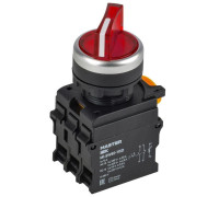 Переключатель 2 полож. 1НО+1НЗ с подсветкой красн. MASTER IEK MI-SW60-11XD-3-14-2-K04