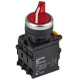 Переключатель 2 полож. 1НО+1НЗ с подсветкой красн. MASTER IEK MI-SW60-11XD-3-14-2-K04