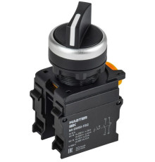 Переключатель 2 полож. 1НО+1НЗ черн. MASTER IEK MI-SW60-11X2-3-24-2-K02
