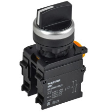 Переключатель 2 полож. 1НО+1НЗ возвратный черн. MASTER IEK MI-SW60-11X22-3-24-2-K02