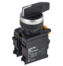 Переключатель 3 полож. 2НО возвратный длин. ручка MASTER IEK MI-SW60-20XB33-4-25-3-K02