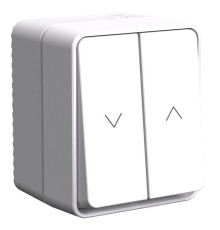 Выключатель для жалюзи 2-кл. AtlasDesign PROFI IP54 2хсх.4 бел. SE ATN540119