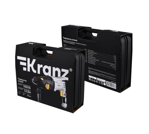 Перфоратор сетевой SDS-plus 1050Вт 3.2Дж в кейсе Kranz KR-PT-110