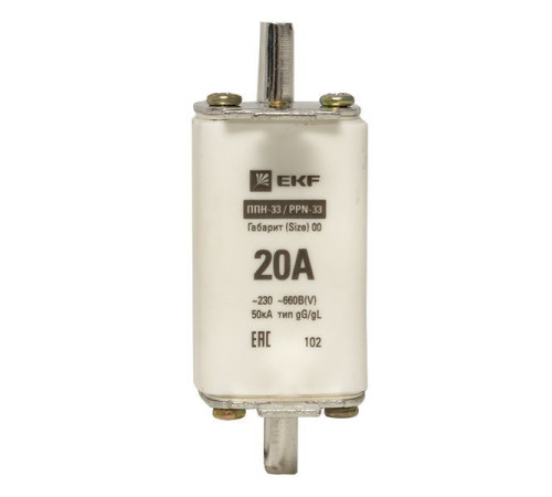 Вставка плавкая ППН-33 160/20А габарит 00 PROxima EKF fus-33/160/20