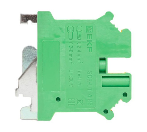 Колодка клеммная винтовая 4 UT земля EKF scr-ut-4-pe