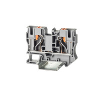 Клемма проходная зажим push-in 2 точки подключения 10кв.мм сер. DKC VPR-10-GY