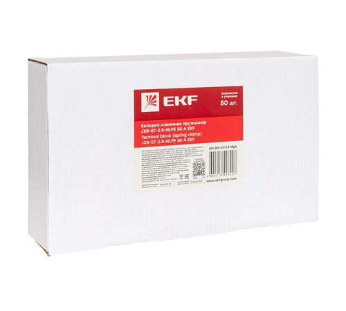 Колодка клеммная пружинная JXB-ST-2.5-NLPE 30A EKF plc-jxb-st-2.5-nlpe