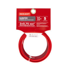 Кабель Stereo 2х0.75 красн./черн. (уп.5м) Rexant 01-6104-3-05
