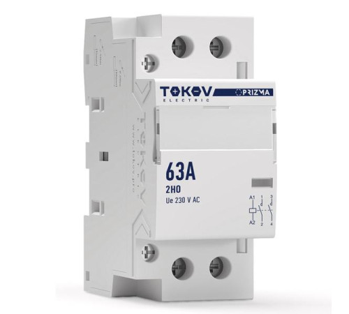 Контактор модульный 36мм 63А 230В АС 2НО PRIZMA TOKOV ELECTRIC TKE-PZ-MC-2-63-230-20