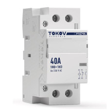 Контактор модульный 36мм 40А 230В АС 1НО 1НЗ PRIZMA TOKOV ELECTRIC TKE-PZ-MC-2-40-230-11
