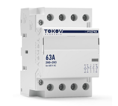 Контактор модульный 54мм 63А 230В АС 2НО 2НЗ PRIZMA TOKOV ELECTRIC TKE-PZ-MC-3-63-230-22