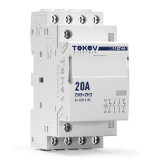 Контактор модульный 36мм 20А 230В АС 2НО 2НЗ PRIZMA TOKOV ELECTRIC TKE-PZ-MC-2-20-230-22