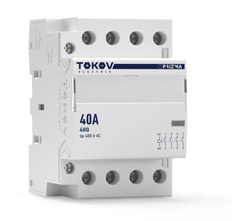 Контактор модульный 54мм 40А 230В АС 4НО PRIZMA TOKOV ELECTRIC TKE-PZ-MC-3-40-230-40