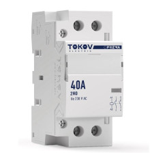 Контактор модульный 36мм 40А 230В АС 2НО PRIZMA TOKOV ELECTRIC TKE-PZ-MC-2-40-230-20