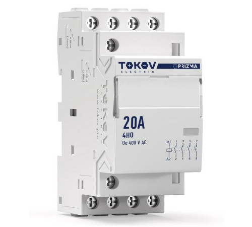 Контактор модульный 36мм 20А 230В АС 4НО PRIZMA TOKOV ELECTRIC TKE-PZ-MC-2-20-230-40