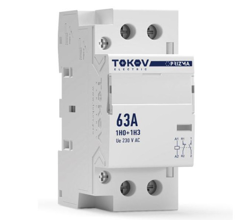 Контактор модульный 36мм 63А 230В АС 1НО 1НЗ PRIZMA TOKOV ELECTRIC TKE-PZ-MC-2-63-230-11