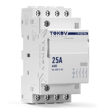 Контактор модульный 36мм 25А 230В АС 4НО PRIZMA TOKOV ELECTRIC TKE-PZ-MC-2-25-230-40