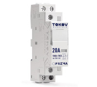 Контактор модульный 18мм 20А 230В АС 1НО 1НЗ PRIZMA TOKOV ELECTRIC TKE-PZ-MC-1-20-230-11