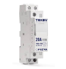 Контактор модульный 18мм 20А 230В АС 1НО 1НЗ PRIZMA TOKOV ELECTRIC TKE-PZ-MC-1-20-230-11