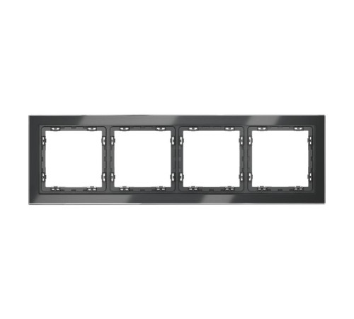 Рамка 4-м S70 стеклян. графит Voltum VLS110407