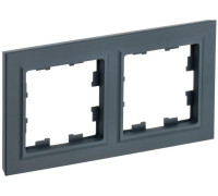 Рамка 2-м BRITE РУ-2-БрГ графит IEK BR-M22-K53