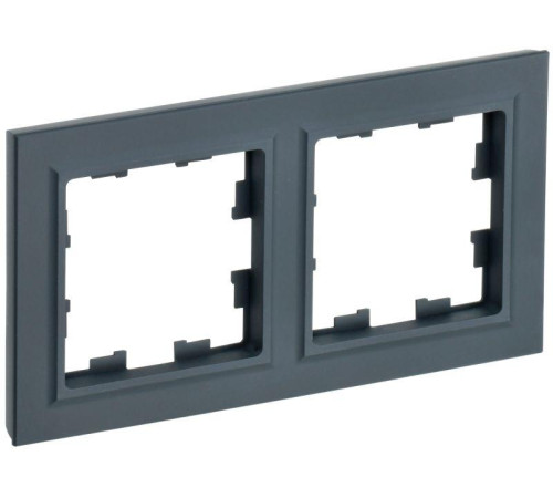 Рамка 2-м BRITE РУ-2-БрГ графит IEK BR-M22-K53 Рамка 2-м BRITE РУ-2-БрГ графит IEK BR-M22-K53
