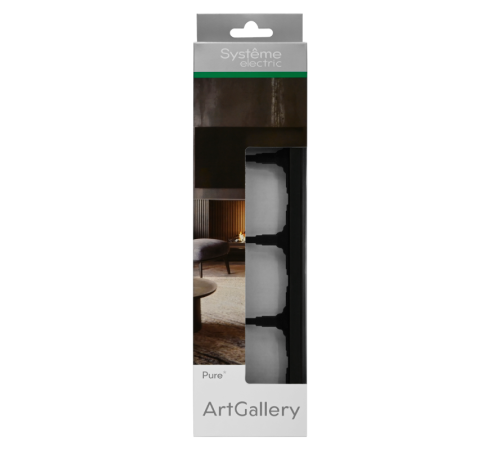 Рамка 4-м ArtGallery Pure матов. органич. стекло черн. SE GAL331004