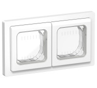 Рамка 2-м СП FLITE Рпро-2-55-ФлБ IP55 бел. IEK FI-M20-32-55-K01