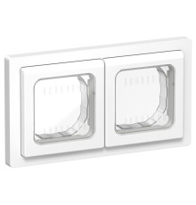 Рамка 2-м СП FLITE Рпро-2-55-ФлБ IP55 бел. IEK FI-M20-32-55-K01