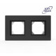 Рамка 2-м Pixel IP44 карбон TOKOV ELECTRIC TKE-PX-RM2-C14-IP44